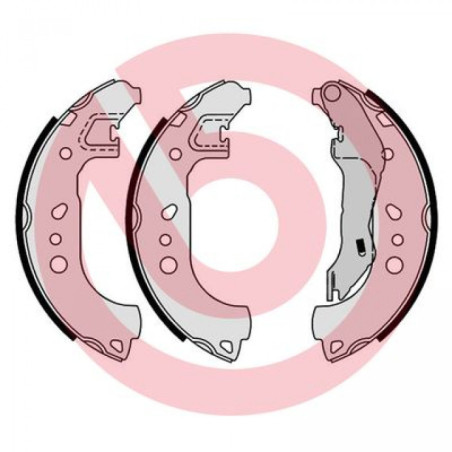 BREMBO S 85 543 Sada brzdových čeľustí zadné pre Rapid Roomster Toledo