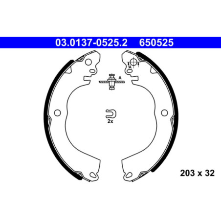 ATE 03.0137-0525.2 Bremsbackensatz Hinten für C-Zero i iOn