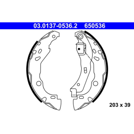 ATE 03.0137-0536.2 Brake Shoe Set Rear for Clio Logan Sandero Thalia Micra Note Almera Versa