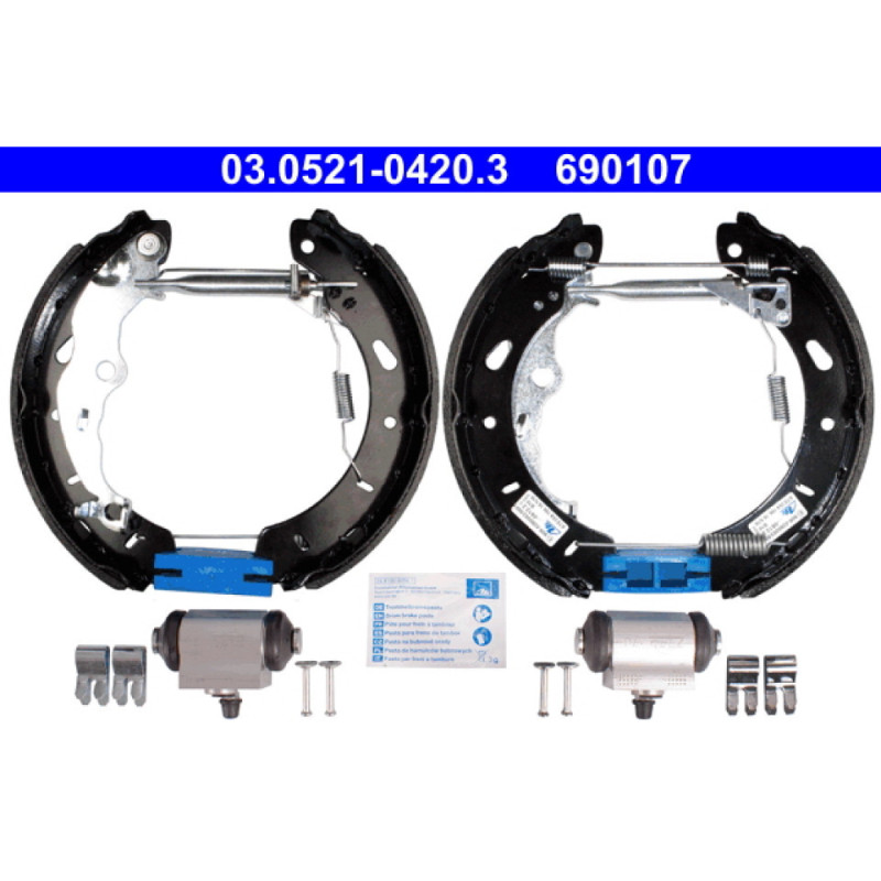 ATE 03.0521-0420.3 Brake Shoe Set Rear for Ford Focus B-Max