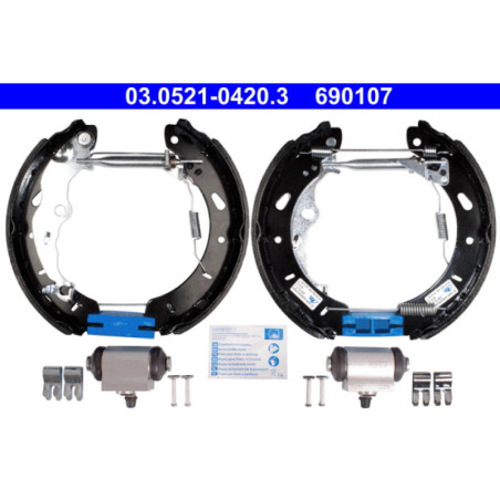 ATE 03.0521-0420.3 Brake Shoe Set Rear for Ford Focus B-Max