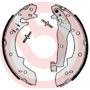 BREMBO S 06 504 Zestaw szczęk hamulcowych tył dla BMW 3