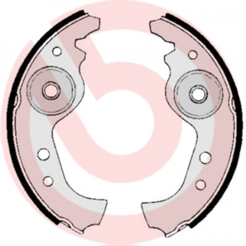 BREMBO S 23 501 Juego de zapatas de frenos trasero para Y10 Ritmo Uno Regata Fiorino Panda Ibiza 128