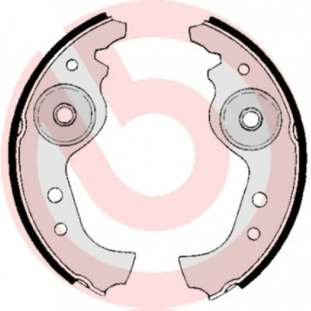 BREMBO S 23 501 Sada brzdových čeľustí zadné pre Y10 Ritmo Uno Regata Fiorino Panda Ibiza 128 Elba A
