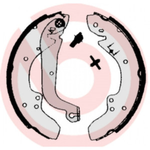 BREMBO S 23 504 Brake Shoe Set Rear for Ducato J5 C25 Talento C35