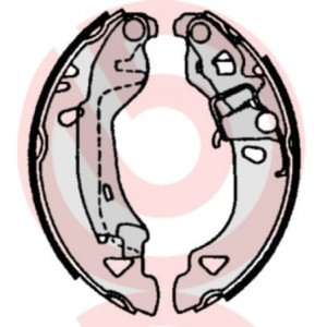 BREMBO S 23 513 Sada brzdových čelistí zadní pro Punto Y Brava Bravo