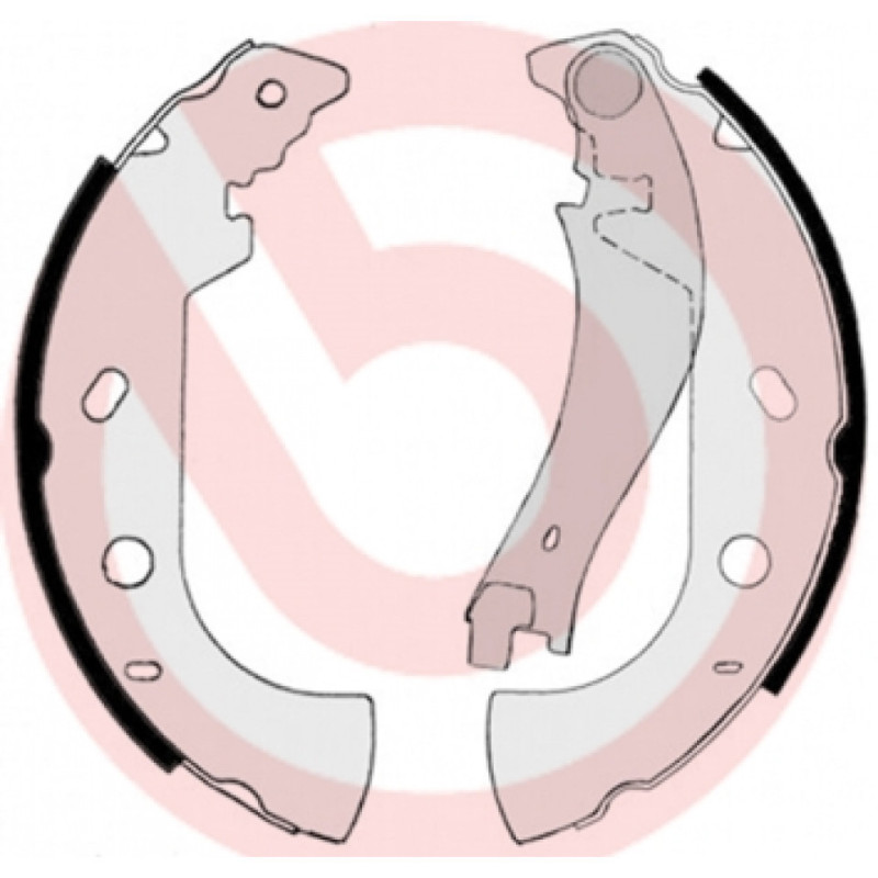 BREMBO S 23 514 Juego de zapatas de frenos trasero para Palio Multipla Marea Strada Siena