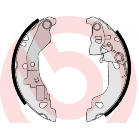 BREMBO S 23 520 Sada brzdových čeľustí zadné pre Fiat Punto