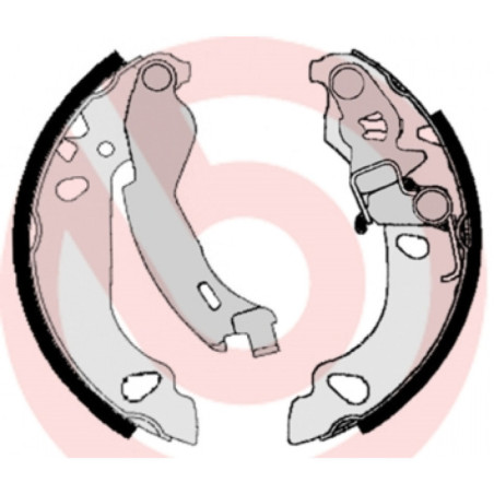 BREMBO S 23 522 Jeu de mâchoires de frein arrière pour Fiat Panda 500