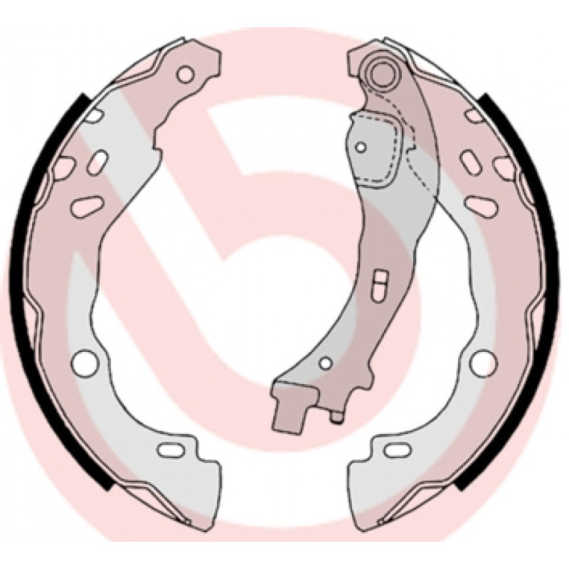 BREMBO S 23 523 Jeu de mâchoires de frein arrière pour C3 Ypsilon C2 Enterprise 1007