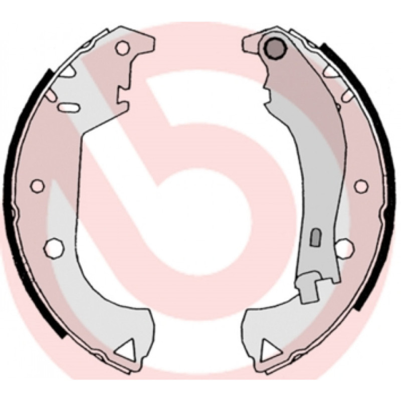 BREMBO S 23 524 Zestaw szczęk hamulcowych tył dla Doblo CTS Strada