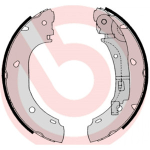 BREMBO S 23 525 Juego de zapatas de frenos trasero para JUMPER Ducato Boxer