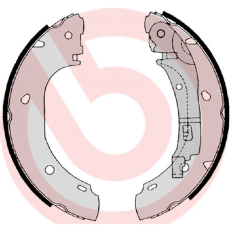 BREMBO S 23 525 Jeu de mâchoires de frein arrière pour JUMPER Ducato Boxer