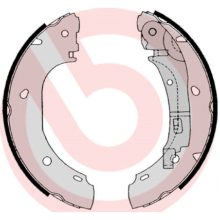 BREMBO S 23 525 Juego de zapatas de frenos trasero para JUMPER Ducato Boxer