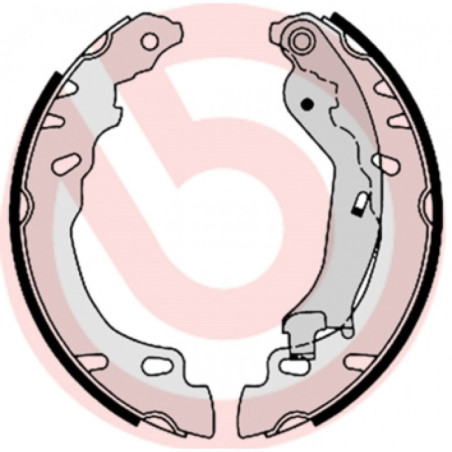 BREMBO S 23 529 Juego de zapatas de frenos trasero para 500 Panda Ka 500L