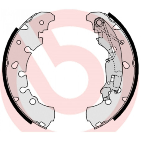 BREMBO S 23 530 Bremsbackensatz Hinten für Corsa Panda Punto Ypsilon Adam Bipper Idea Nemo Fiorino
