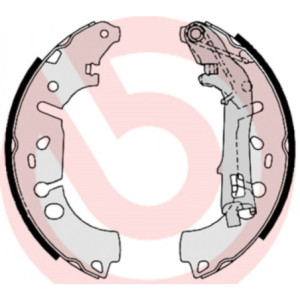 BREMBO S 23 531 Zestaw szczęk hamulcowych tył dla Corsa Punto Adam Fiorino Corsavan Bipper Nemo