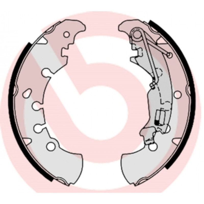 BREMBO S 23 555 Brake Shoe Set Rear for Punto Idea Musa Adam Qubo Corsa Panda