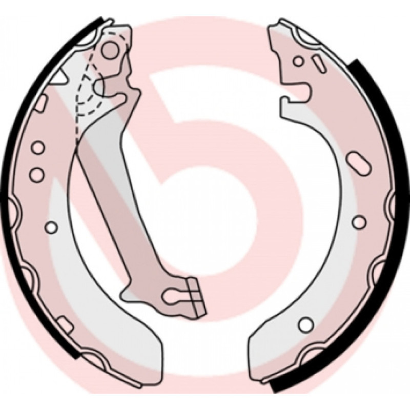 BREMBO S 23 578 Zestaw szczęk hamulcowych tył dla Ford Escort Fiesta