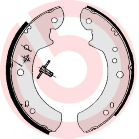 BREMBO S 24 512 Sada brzdových čelistí zadní pro Transit TX P FX FX4R