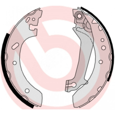 BREMBO S 24 526 Juego de zapatas de frenos trasero para Ford Fiesta