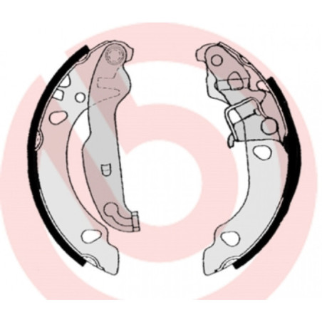 BREMBO S 24 530 Brake Shoe Set Rear for Ford Fiesta Ka