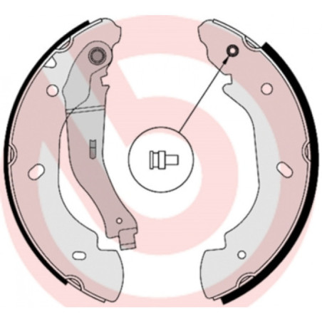 BREMBO S 24 538 Brake Shoe Set Rear for Ford Transit
