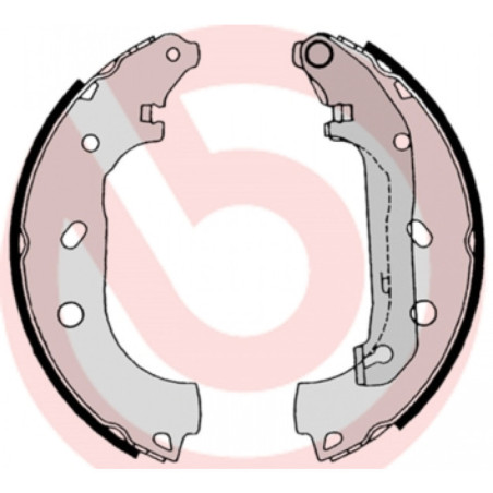 BREMBO S 24 539 Bremsbackensatz Hinten für Ford Transit