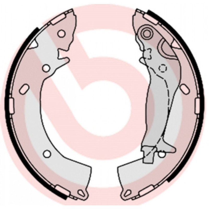 BREMBO S 30 519 Juego de zapatas de frenos trasero para Getz Rio Stonic i20 Bayon Elantra Accent