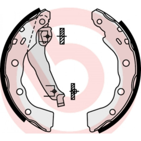 BREMBO S 54 515 Juego de zapatas de frenos trasero para Mitsubishi Carisma Space Star