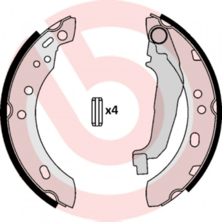 BREMBO S 56 507 Sada brzdových čelistí zadní pro Nissan Micra