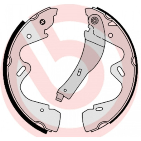 BREMBO S 56 517 Brake Shoe Set Rear for Nissan Terrano