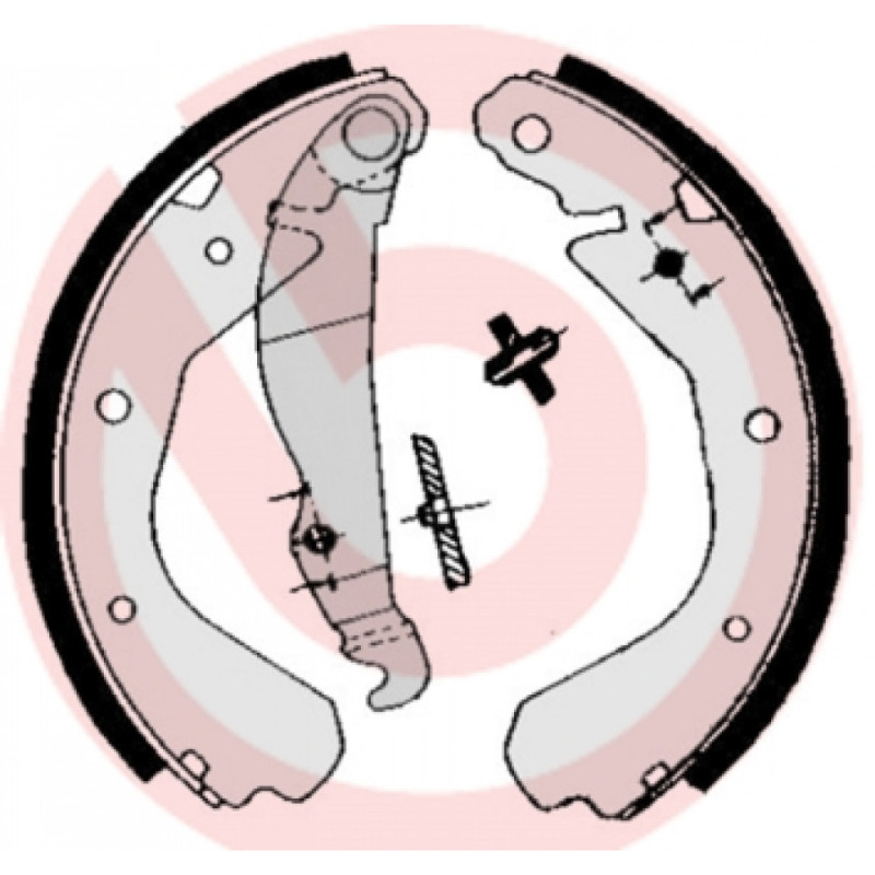 BREMBO S 59 508 Sada brzdových čeľustí zadné pre Corsa Kadett Nova Astra