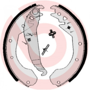 BREMBO S 59 510 Juego de zapatas de frenos trasero para Kadett Astra Rekord Manta Combo Carlton