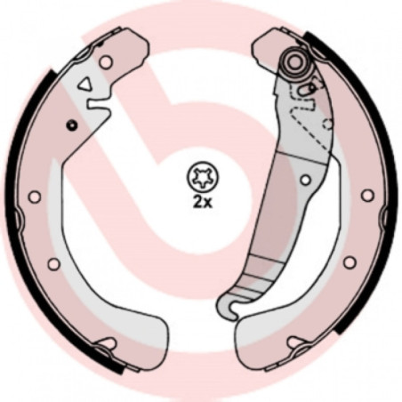 BREMBO S 59 517 Brake Shoe Set Rear for Astra Combo Zafira Vectra Astravan Corsavan