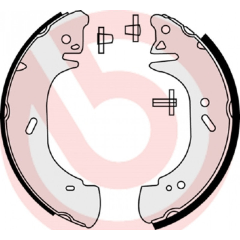 BREMBO S 59 518 Brake Shoe Set Rear for Movano Master Interstar