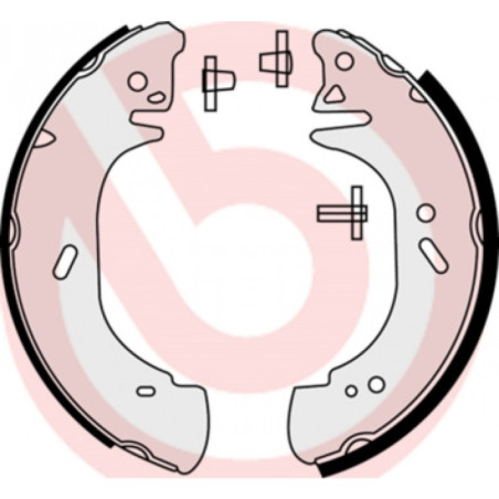 BREMBO S 59 518 Juego de zapatas de frenos trasero para Movano Master Interstar