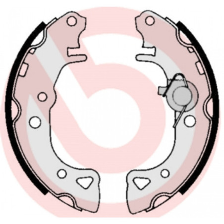 BREMBO S 61 516 Juego de zapatas de frenos trasero para AX Saxo 106 Club