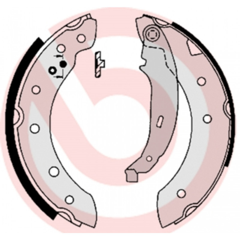 BREMBO S 61 520 Brake Shoe Set Rear for Logan Clio 306 Xsara 206 ZX Sandero Thalia Laguna Saxo 106