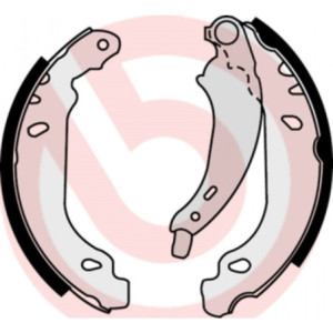 BREMBO S 61 525 Brake Shoe Set Rear for Peugeot 206 206+
