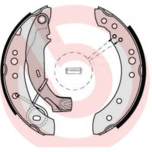 BREMBO S 61 526 Kit ganasce freno posteriore per C3 Logan Clio C2 Enterprise Sandero Thalia 1007
