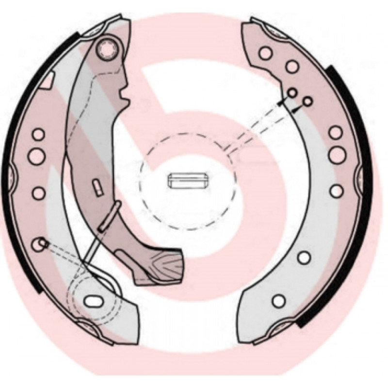 BREMBO S 61 526 Zestaw szczęk hamulcowych tył dla C3 Logan Clio C2 Enterprise Sandero Thalia 1007