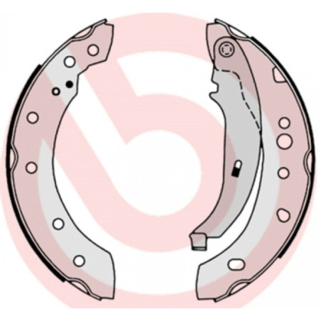BREMBO S 61 527 Sada brzdových čelistí zadní pro 206 Twingo 206+