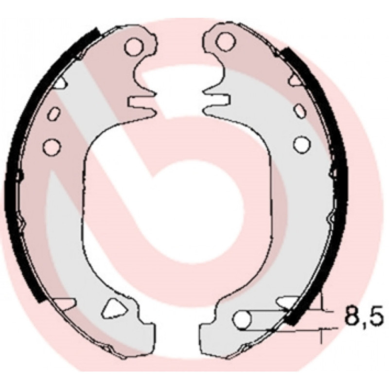 BREMBO S 61 535 Brake Shoe Set Rear for 205 309 106 Saxo AX