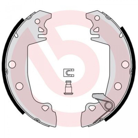 BREMBO S 61 537 Kit ganasce freno posteriore per C15 Solenza