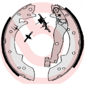 BREMBO S 68 511 Zestaw szczęk hamulcowych tył dla 405 21 305 Rapid 1307-1510 25 Horizon Espace 304