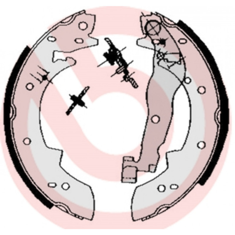 BREMBO S 68 511 Kit ganasce freno posteriore per 405 21 305 Rapid 1307-1510 25 Horizon Espace 304
