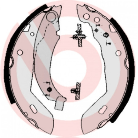 BREMBO S 68 518 Juego de zapatas de frenos trasero para 19 Clio Super 309 205 11 9 Rapid