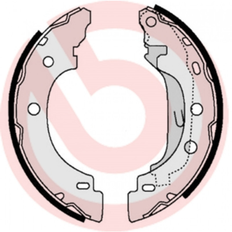 BREMBO S 68 523 Jeu de mâchoires de frein arrière pour Kangoo Logan Sandero Clio Kubistar