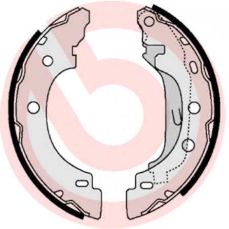 BREMBO S 68 523 Jeu de mâchoires de frein arrière pour Kangoo Logan Sandero Clio Kubistar